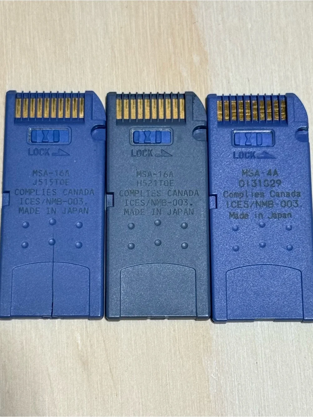 3-Sony 4/16MB Memory Stick Cards OEM UNTESTED Preowned Read Description Below!
